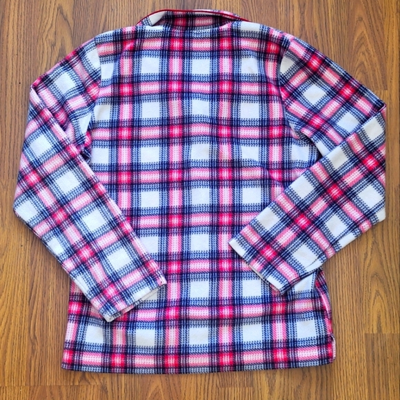 Joe Fresh Women's Plaid Fleece Pajama Set Sz S/P Red White Black Sleepwear - Picture 4 of 7